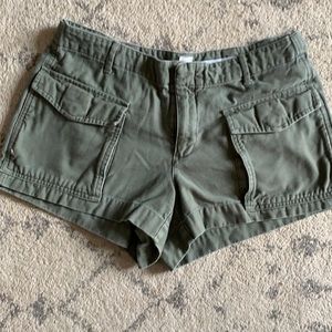 Olive green cargo shorts
